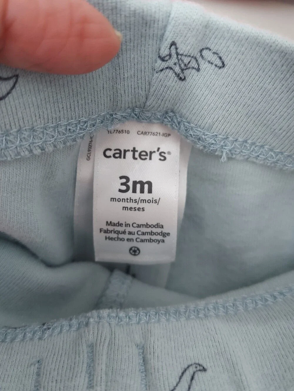 Carters pink smoking blue